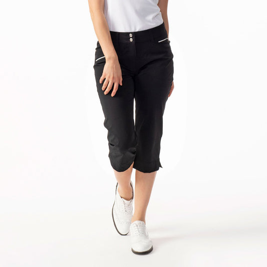 Daily Sports Ladies Pro-Stretch Capris with Straight Leg Fit in Black
