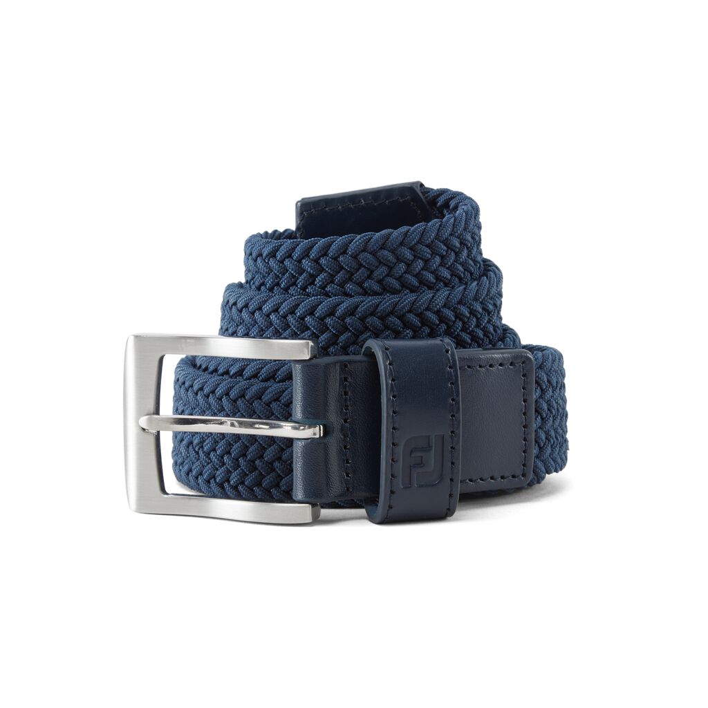 FootJoy Ladies Elasticated Braided Stretch Belt in Navy