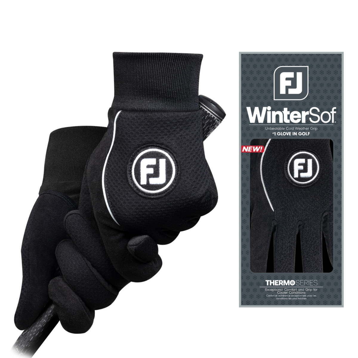 FootJoy Ladies Pair of Warm, Windproof Golf Gloves in Black