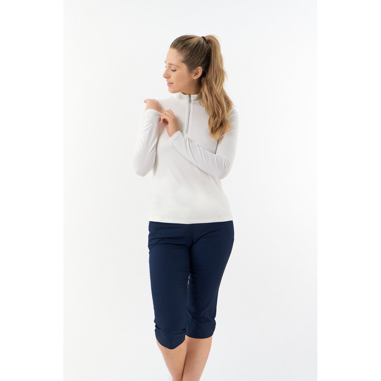 Pure Ladies Lightweight Mid-Layer Top in White