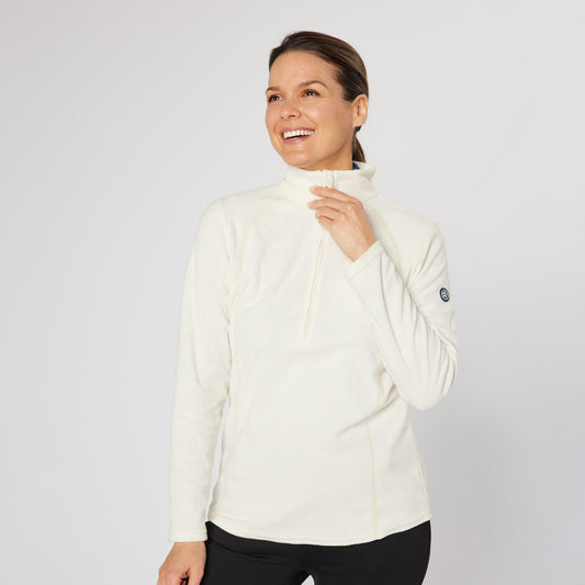 Swing Out Sister Ultra-Soft 1/4 Zip Fleece with Silver Thread Contour Seams 