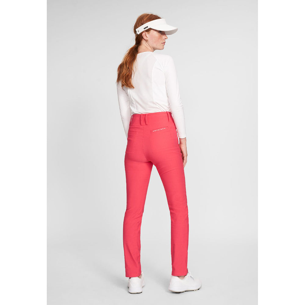 Rohnisch Ladies Slim-Fit Pull-On Trousers in Berry