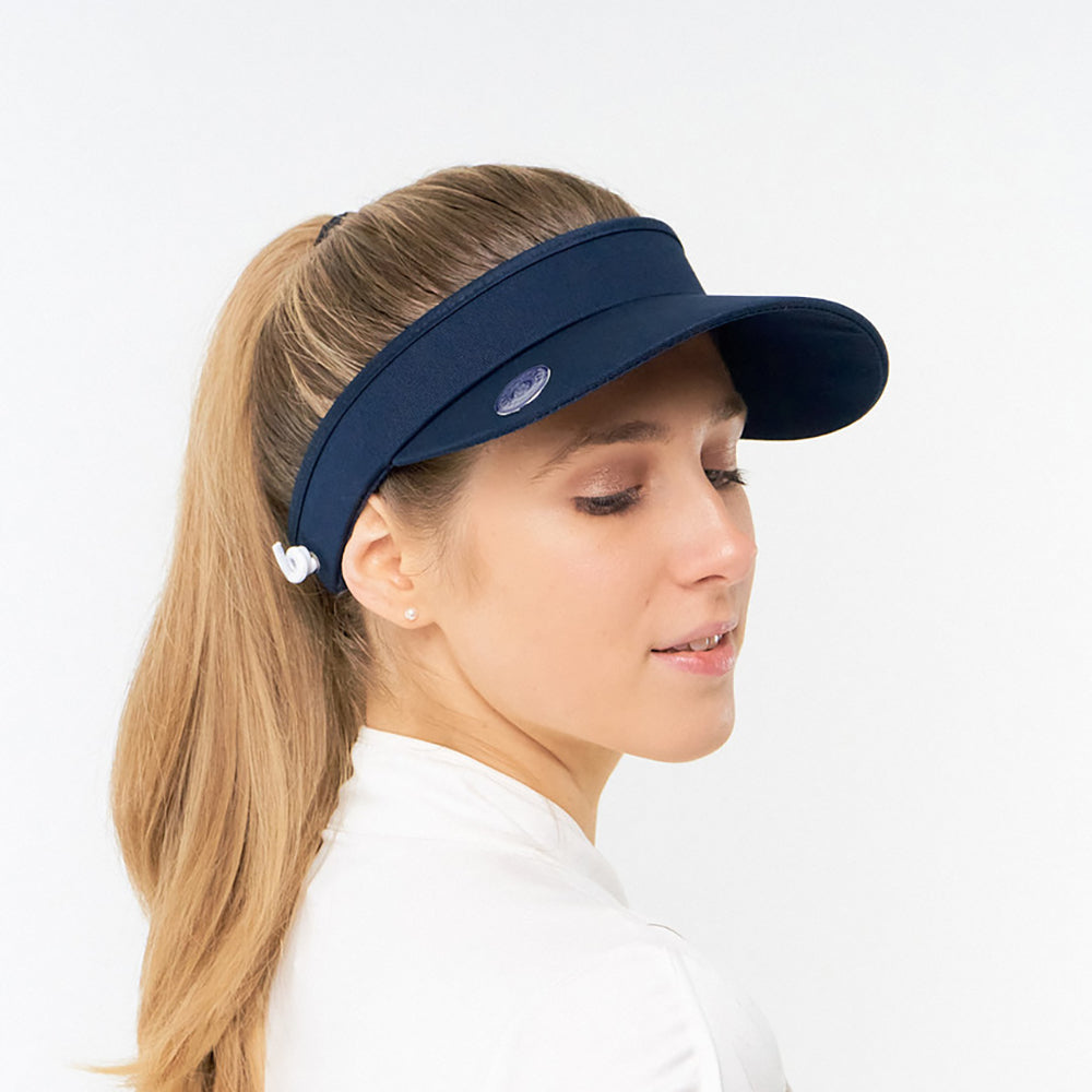 Telephone Wire Visor with Magnet & Ball Marker in Navy