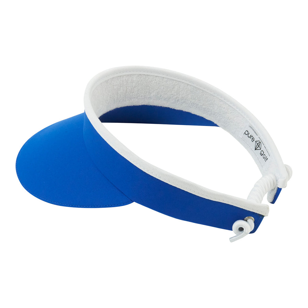 Pure Golf Ladies Cable Adjusted Golf Visor in Royal Blue