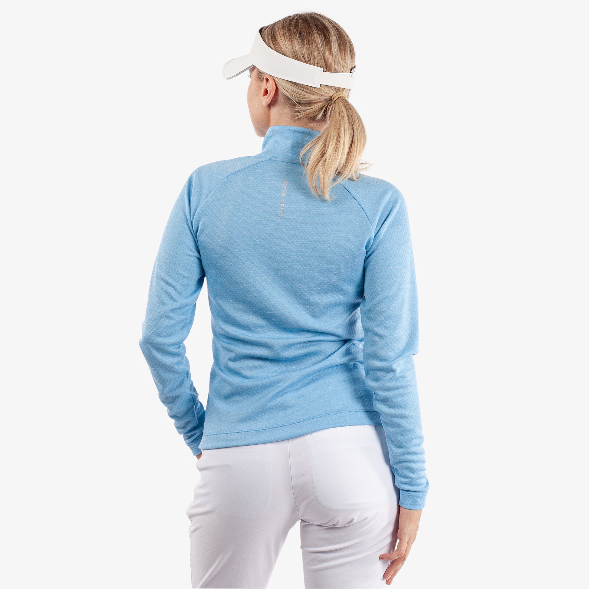 Galvin Green Women's INSULA Zip-Neck Top in Alaskan Blue Melange