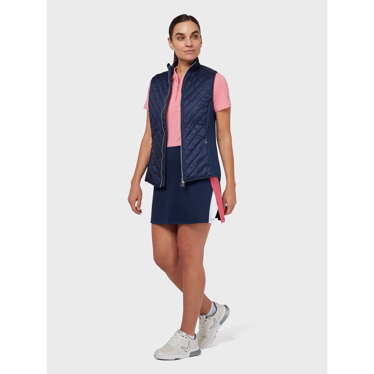 Callaway Ladies Colourblock Skort in Peacoat - Last One Large Only Left