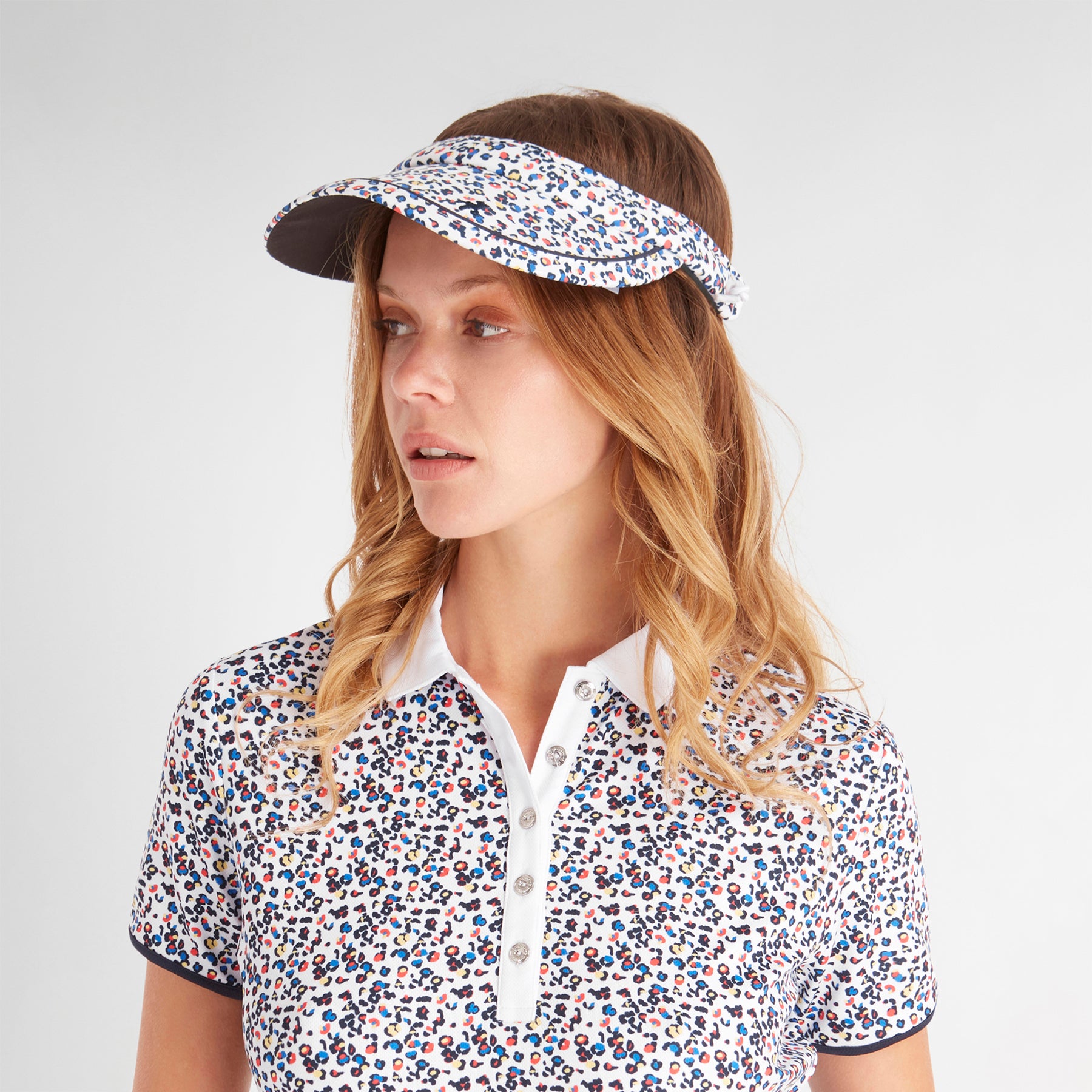 Green Lamb Women's Multi Colour Ditsy Print Coil Visor