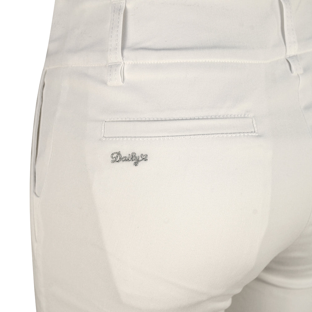 Daily Sports Ladies Shorter-Length Pull-On White Golf Shorts 