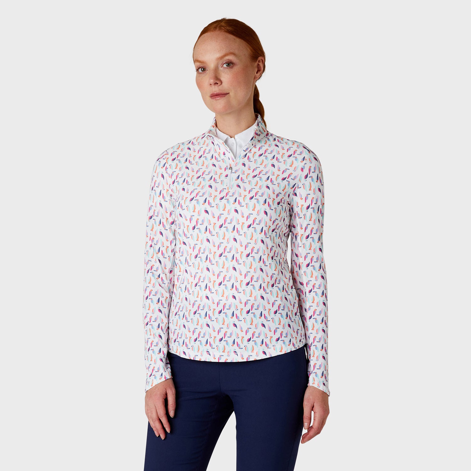 Callaway Ladies Birdie & Eagle Print Long Sleeve Golf Top