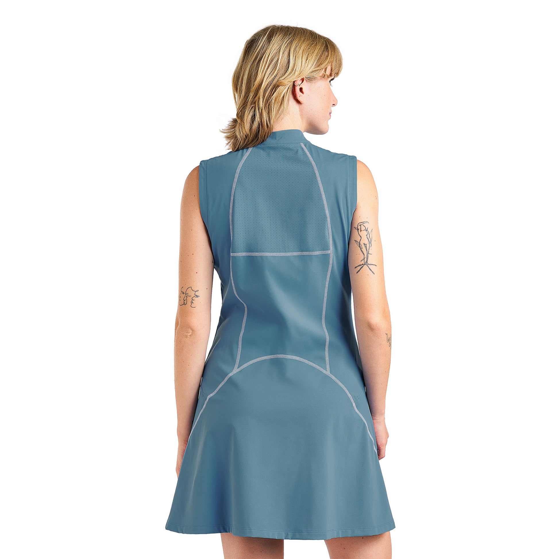 Nivo Ladies Sleeveless Active Dress with UPF50+ in Sea Reflection