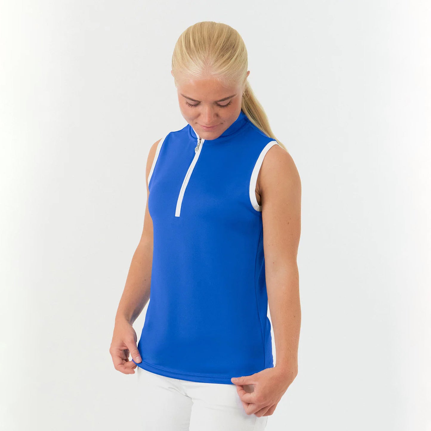 Pure Golf Ladies Sleeveless Mandarin Polo Shirt
