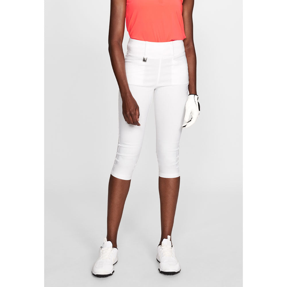 Rohnisch Ladies Slim-Fit Pull-On White Golf Capris