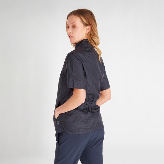 Green Lamb Women's Navy Half-Sleeve Ultra-lightweight Windbreaker - Last One Size 8 Only Left