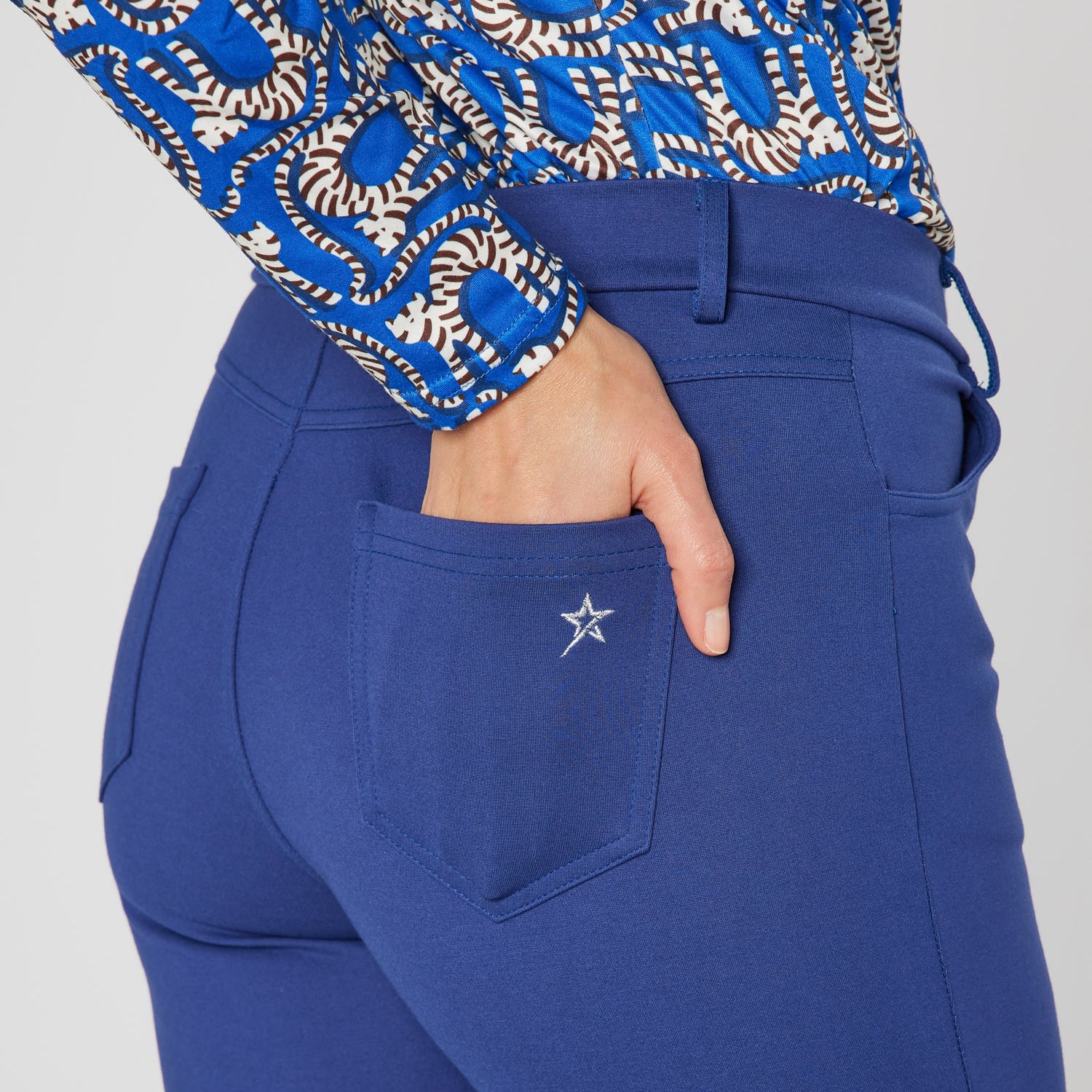 Swing Out Sister Ladies Tanya Fashion Trousers in Twilight Blue