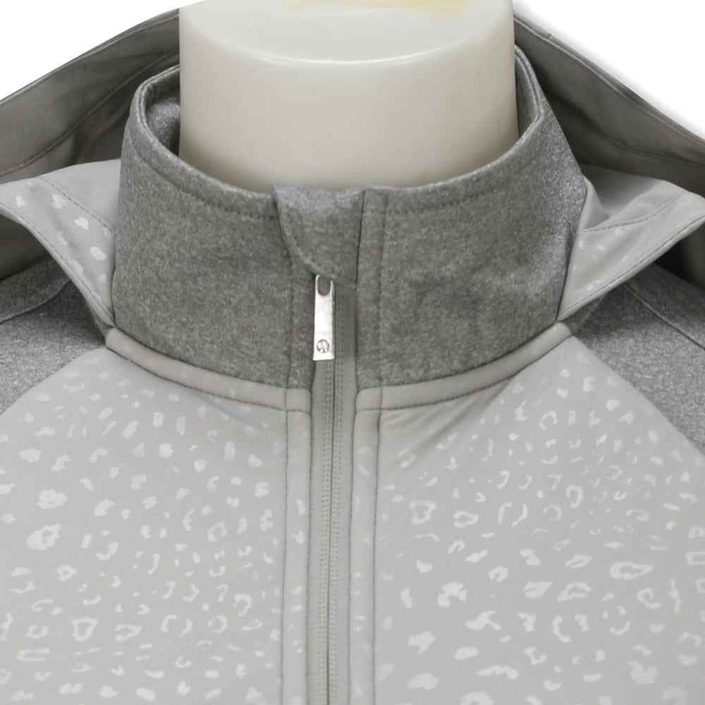 Glenmuir Ladies Hybrid Jacket with Hood in Light Grey Marl