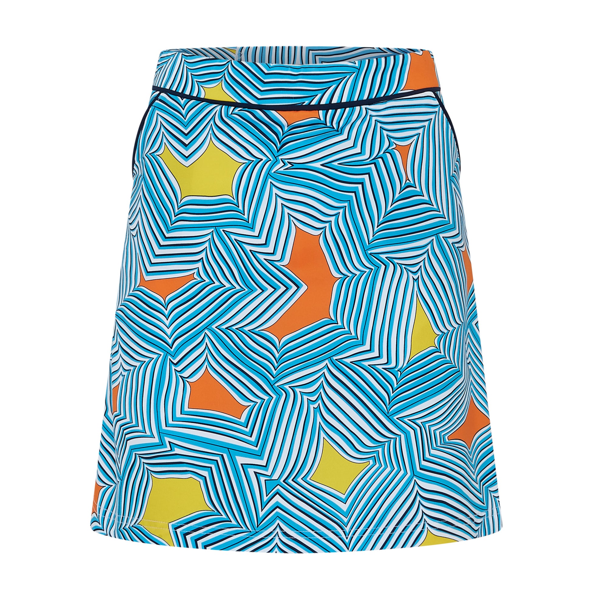 Swing Out Sister Women's Pull-On Wave Pattern Skort