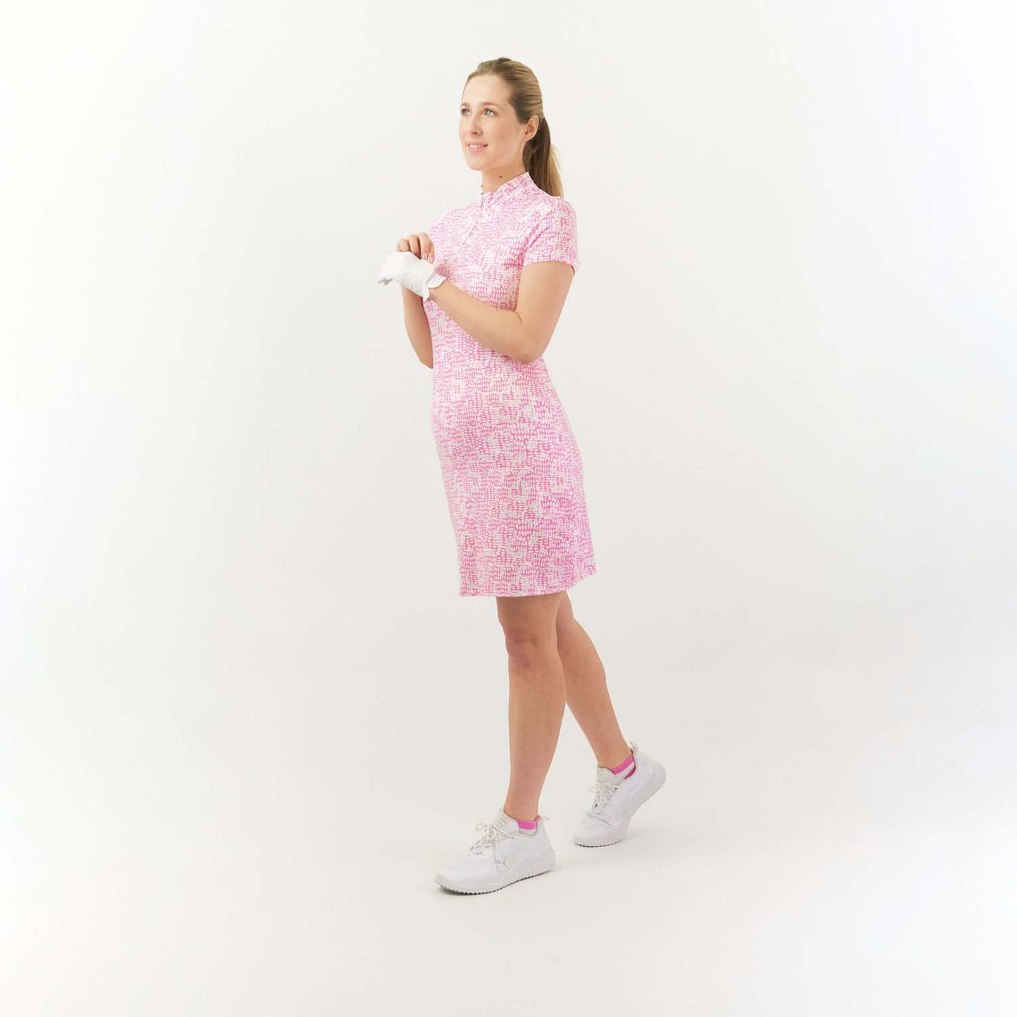 Pure Golf Women's Cap Sleeve Dress in Candy Pebble