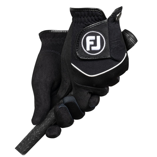 FootJoy Ladies Quick-Dry RainGrip Pair of Golf Gloves in Black