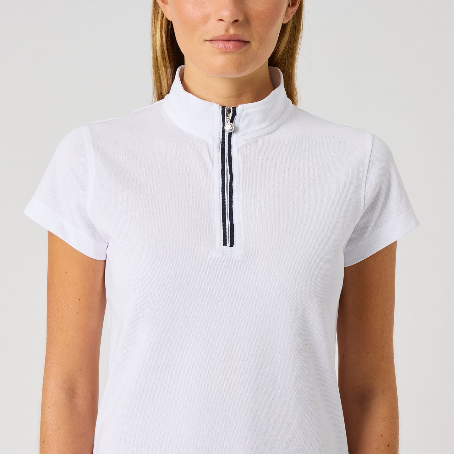 Daily Sports Cap Sleeve Half Zip Polo Shirt - Sport Meets Style