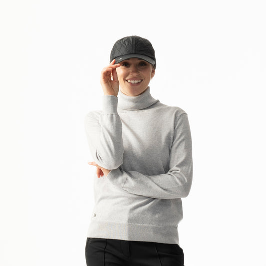 Daily Sports Ladies Roll-Neck Sweater in Stone Grey