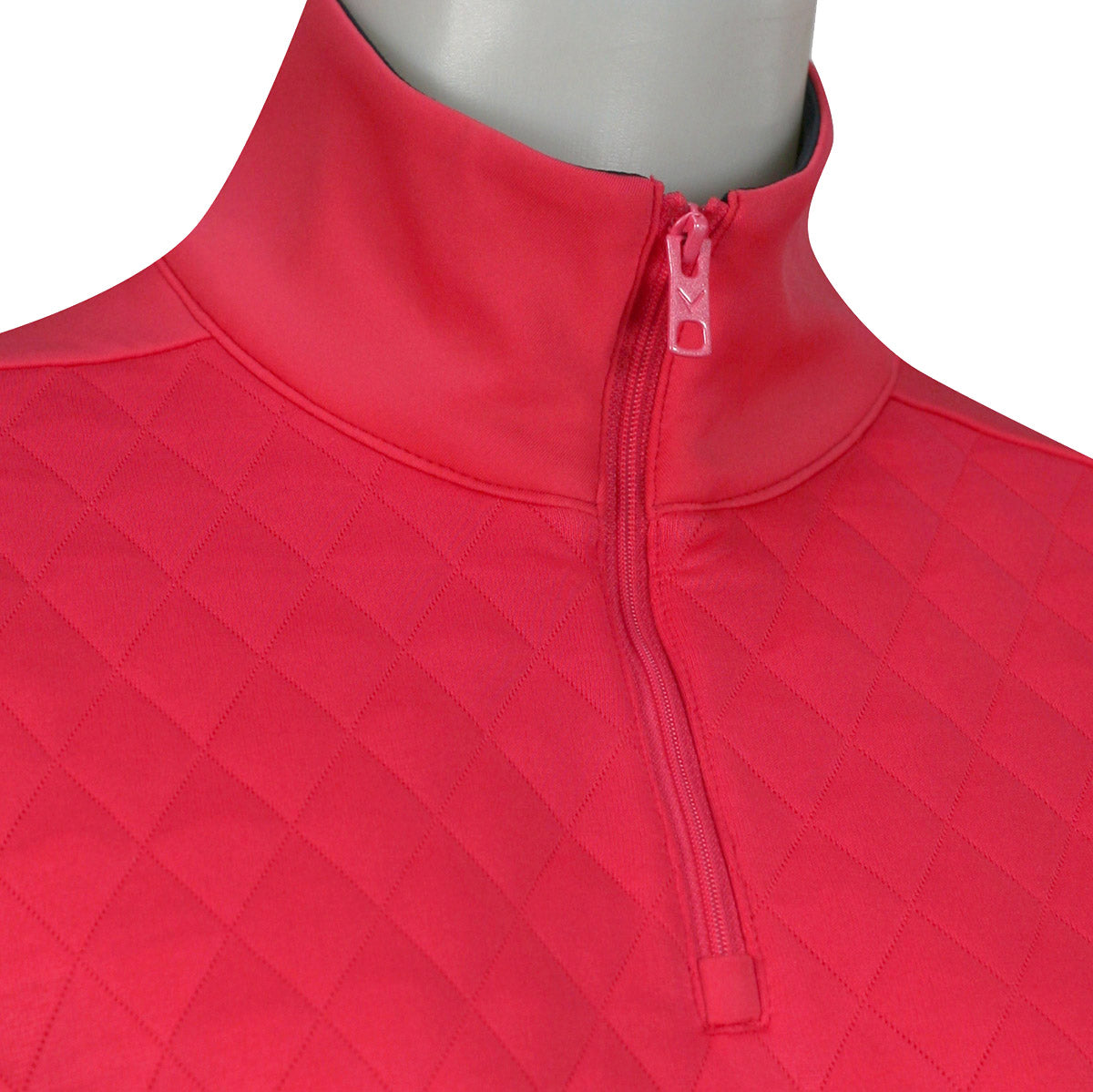 Callaway Ladies 1/4 Zip Thermal Quilted Golf Top in Paradise Pink