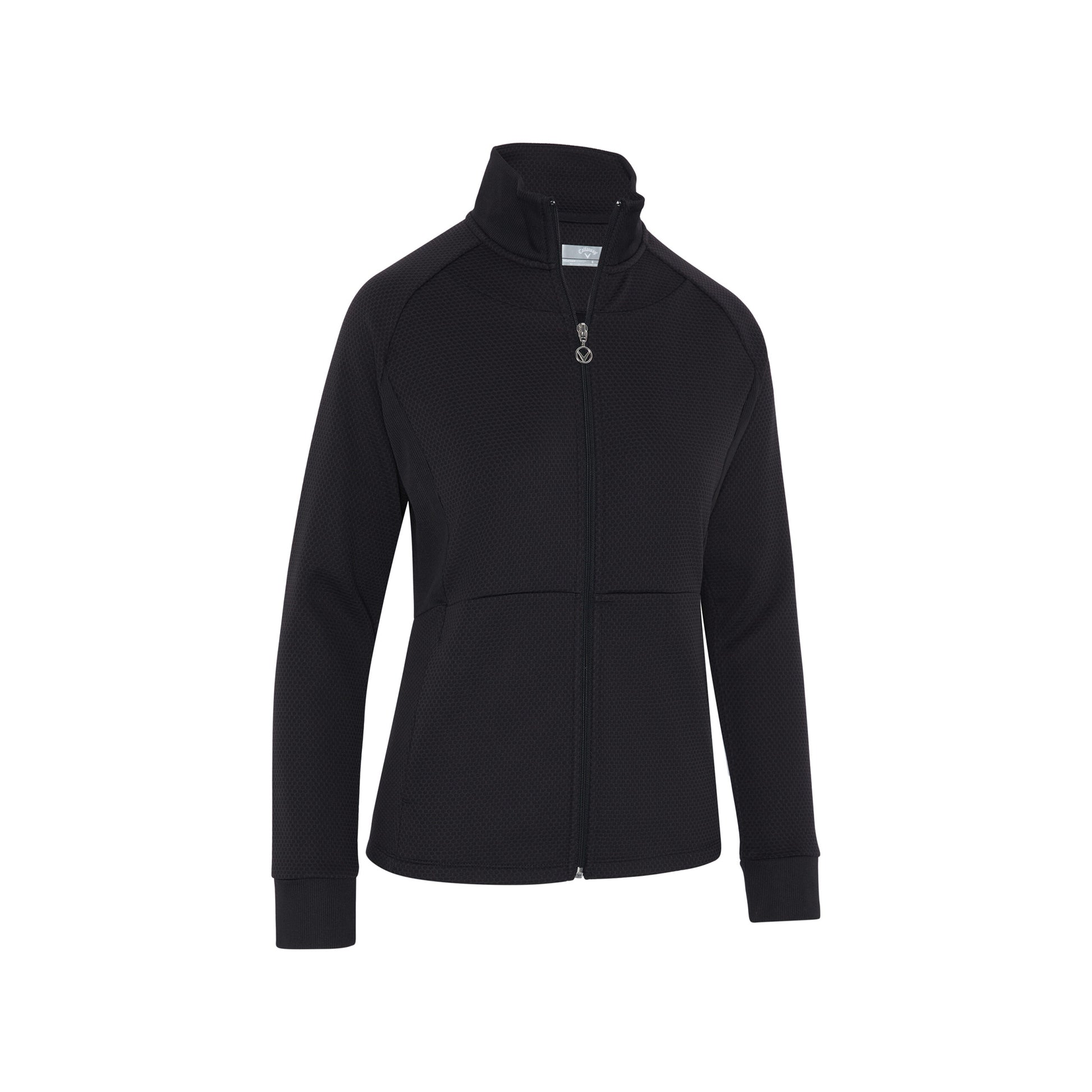 Callaway Ladies Hexagon Lightweight Fleece Golf Jacket in Caviar