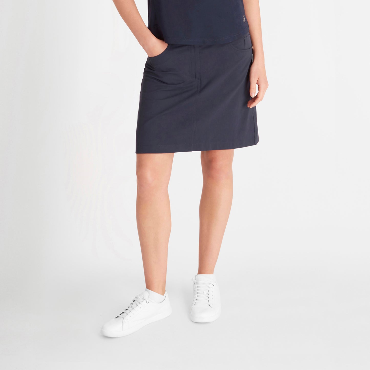 Green Lamb Ladies Soft-Stretch Skort in Navy