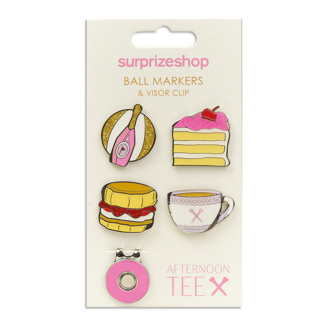 Surprizeshop Golf Ball Marker & Visor Clip Set