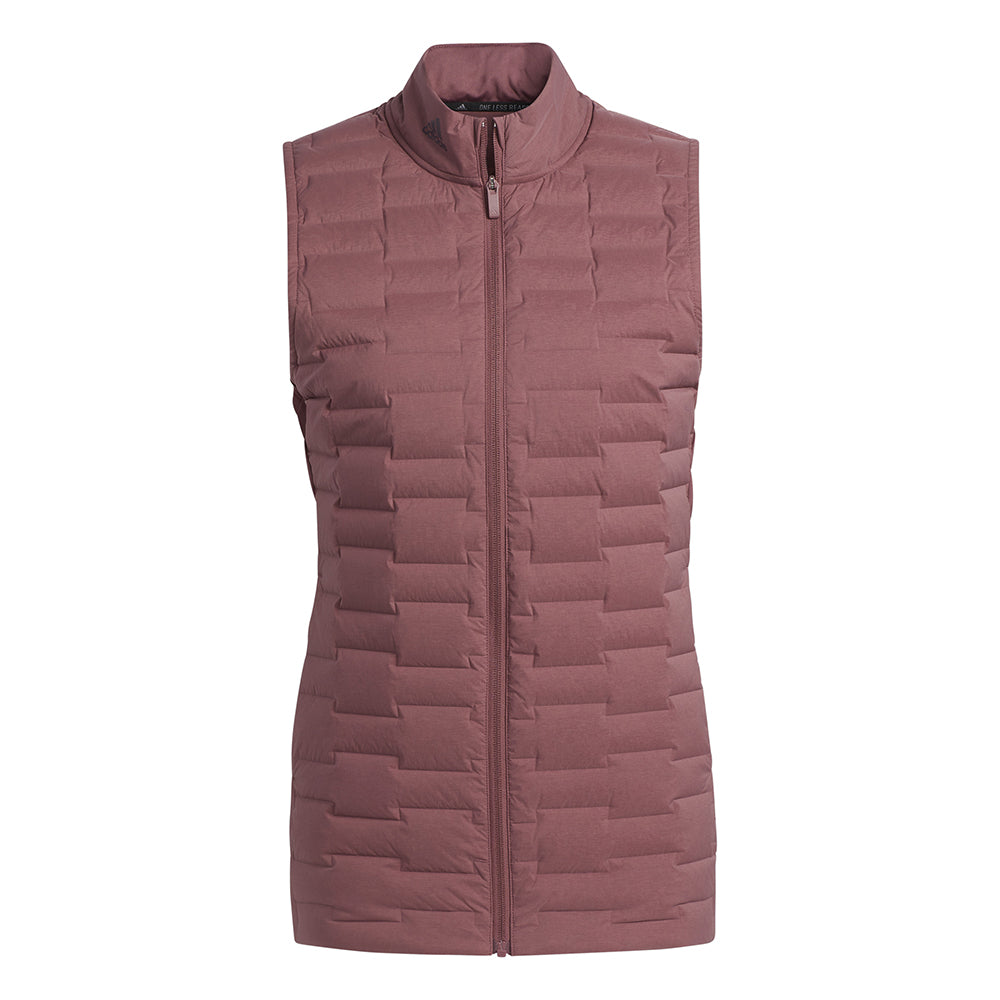 adidas Ladies Down-Filled Frostguard Golf Gilet in Quiet Crimson