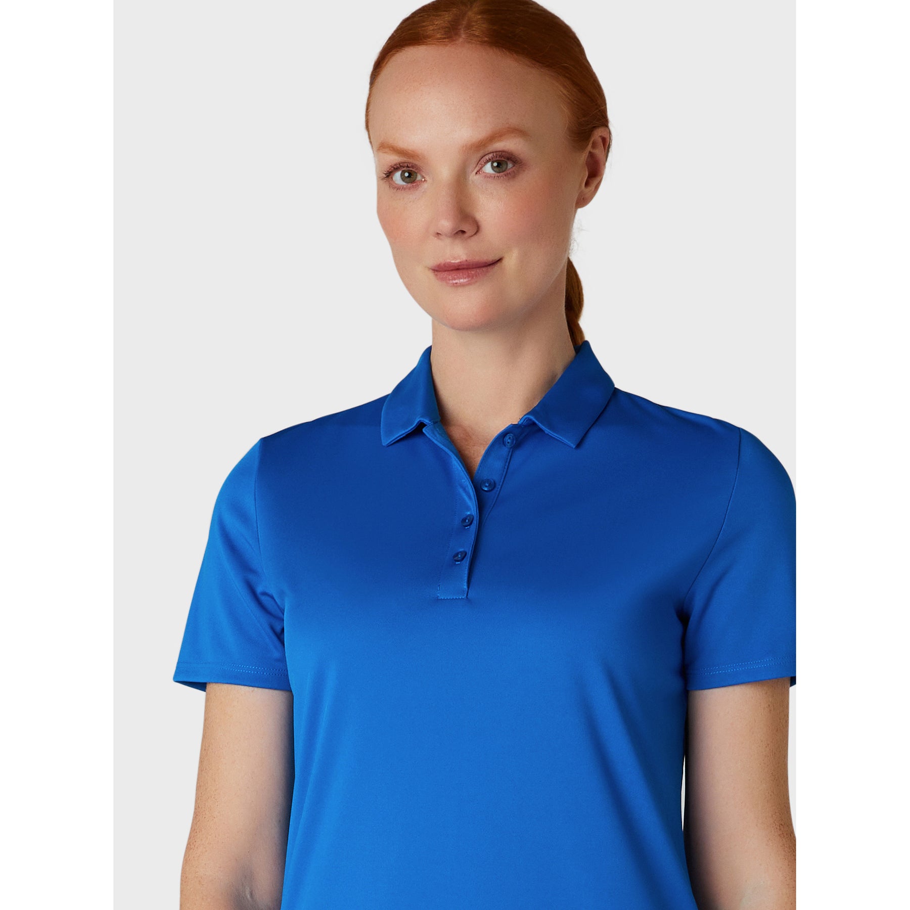 Callaway Ladies Skydiver Blue Short Sleeve Polo with UV Block Protection