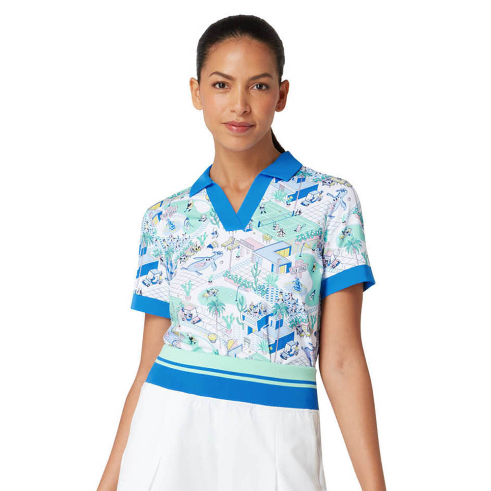 Original Penguin Ladies Palm Springs Print Short Sleeve Polo