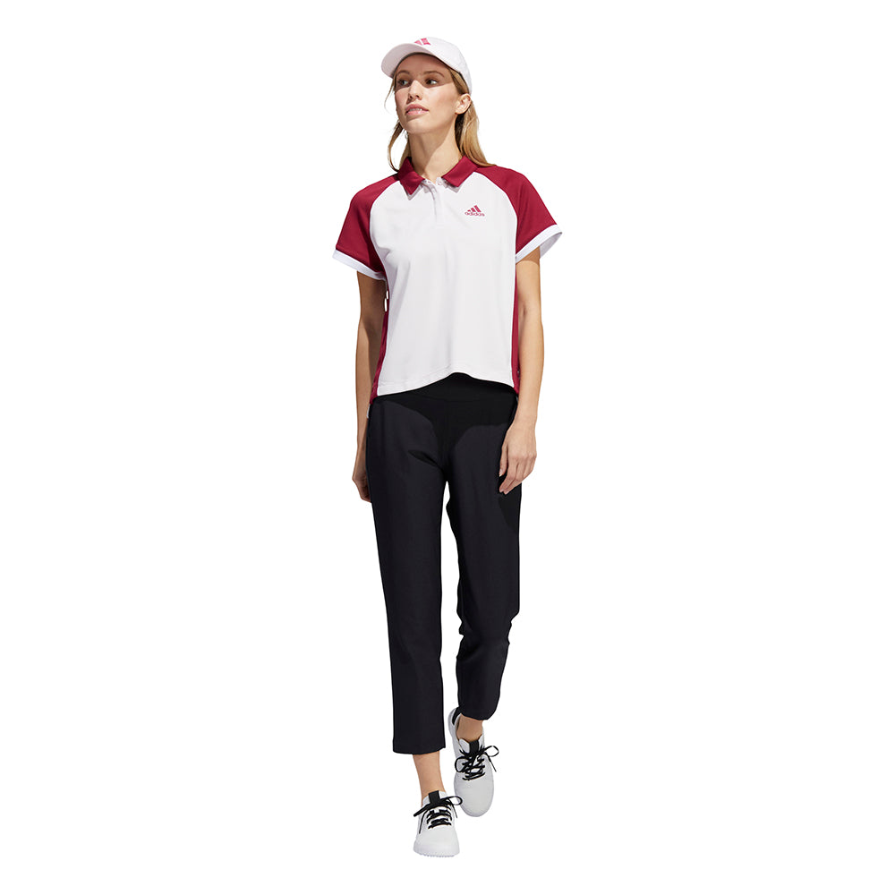 adidas Ladies Colourblock Short Sleeve Golf Polo - Last One Small Only Left