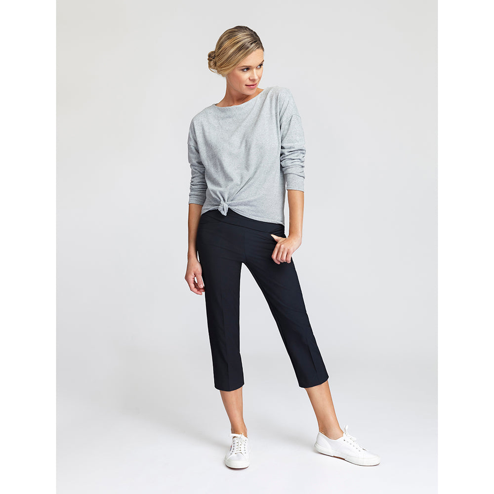 Tail Ladies Slim Fit Pull-On Capris with UPF50 in Black