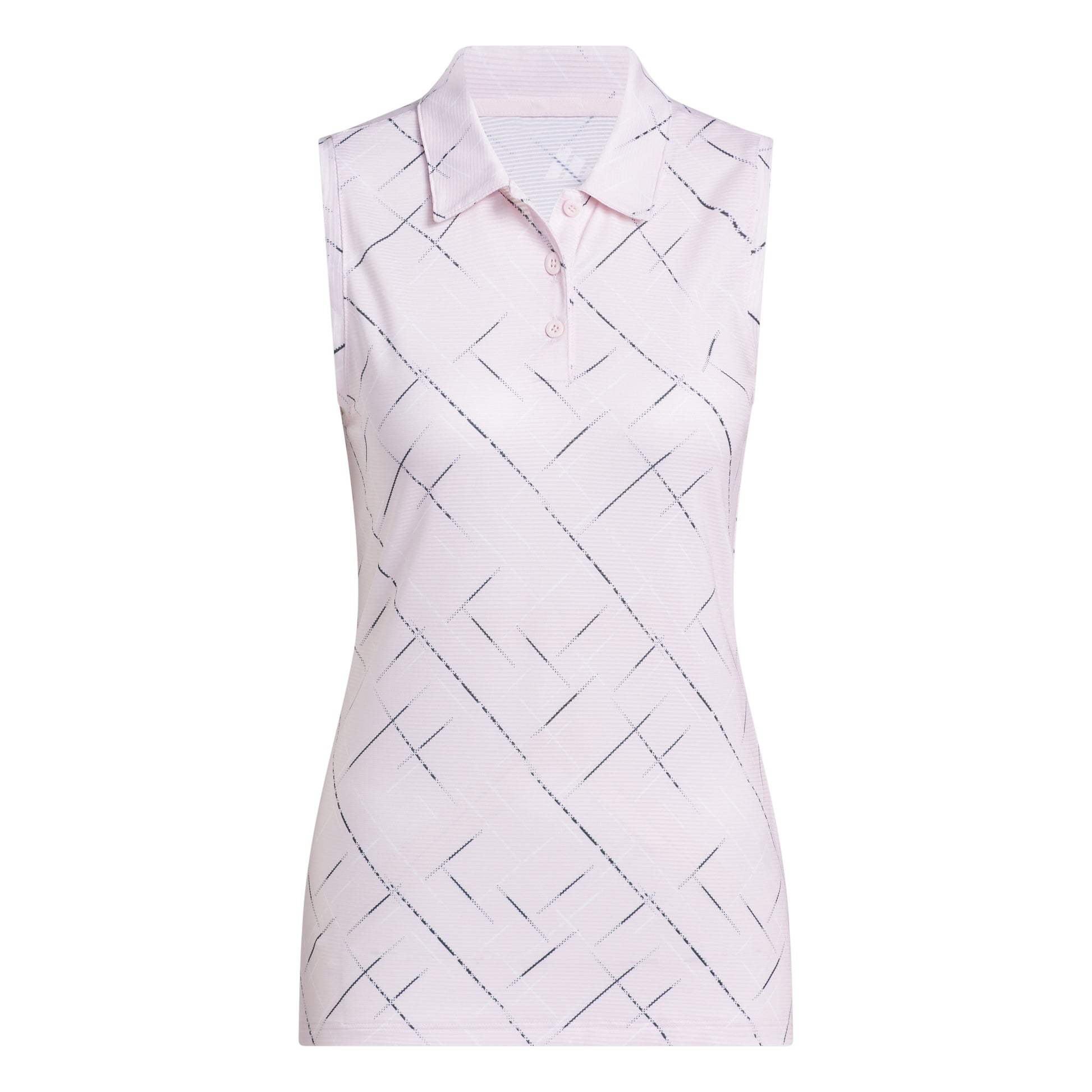 adidas Golf Ladies Linear Print Sleeveless Polo