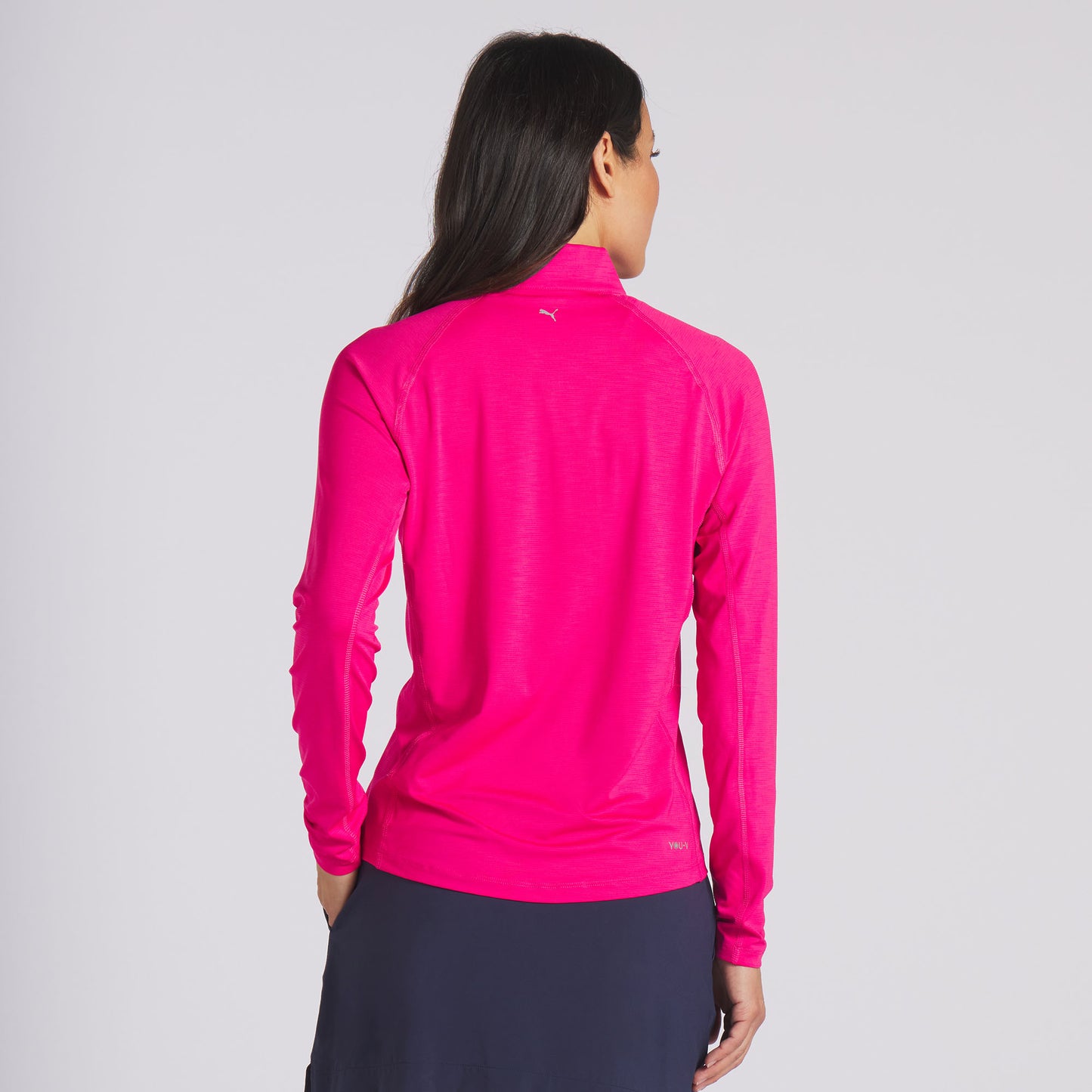 Puma Golf Women's Garnet Rose Long Sleeve Top with Zip-Neck