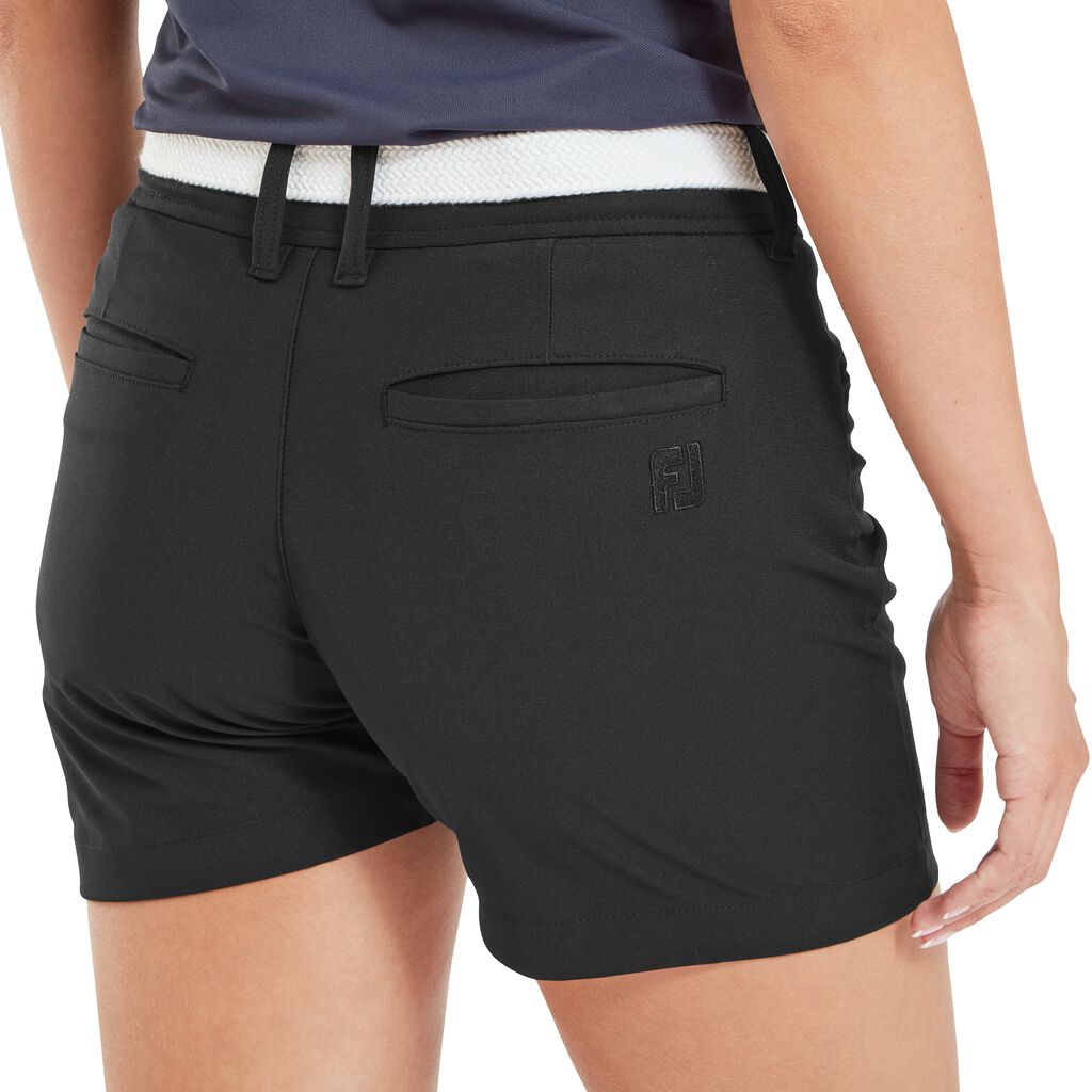 FootJoy Womens Shorter Length Golf Shorts in Black