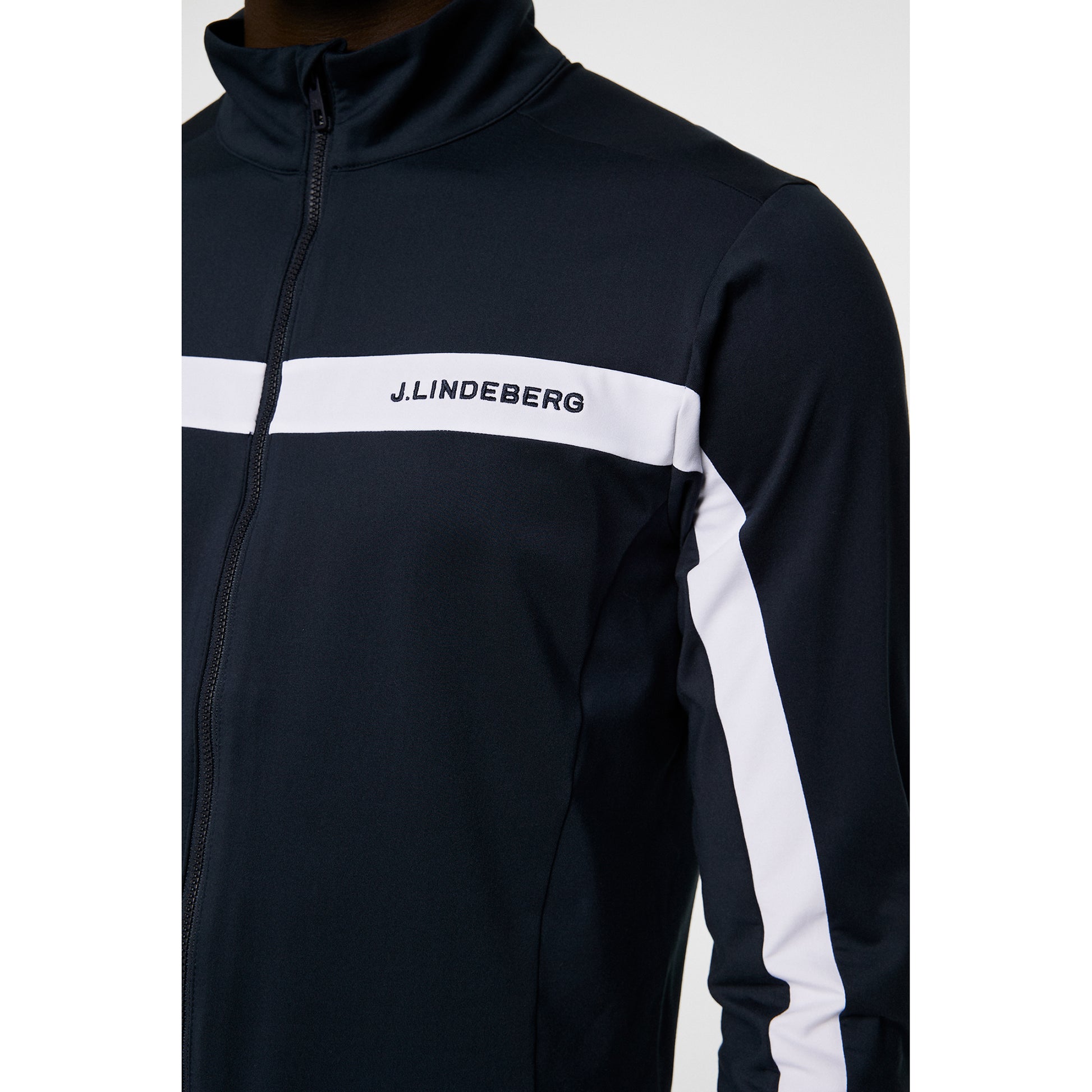 J.Lindeberg Mens Navy Mid-Layer Jacket with Contrast Panels