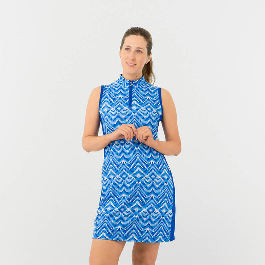 Pure Golf Sleeveless Dress in Aztec Style Print