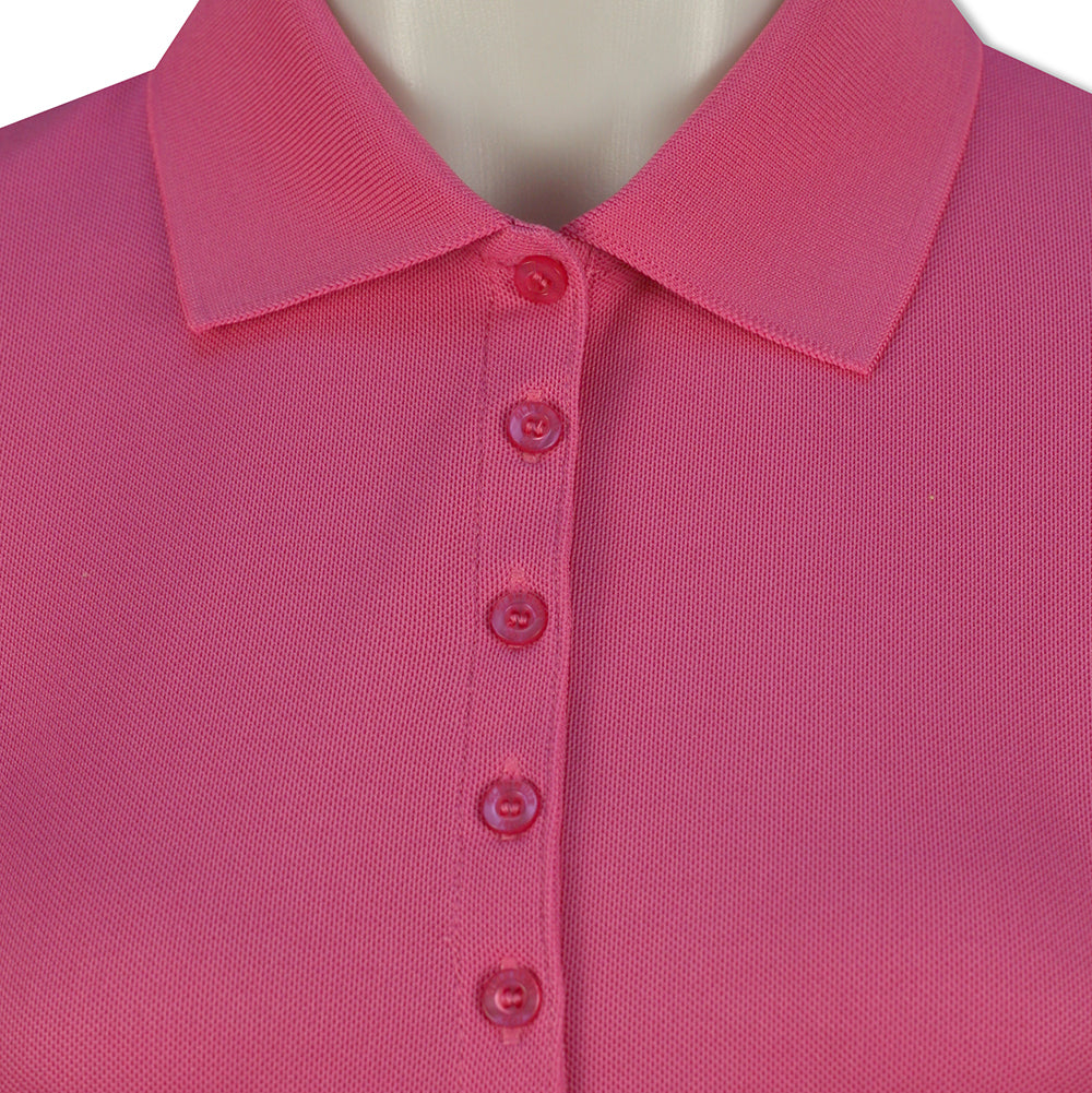 Glenmuir Ladies Short Sleeve Pique Polo with Stretch & UPF50+ in Hot Pink