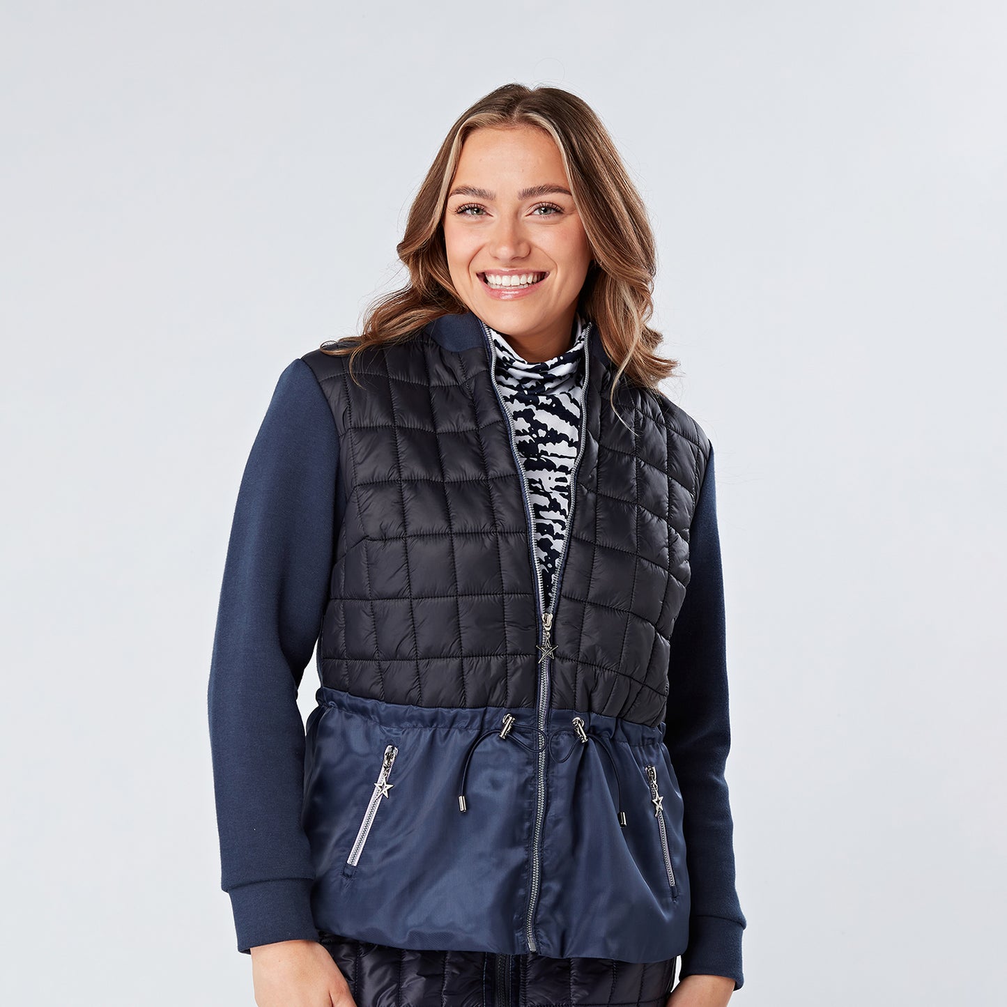 Swing Out Sister Ladies Padded Insulated Jacket in Navy