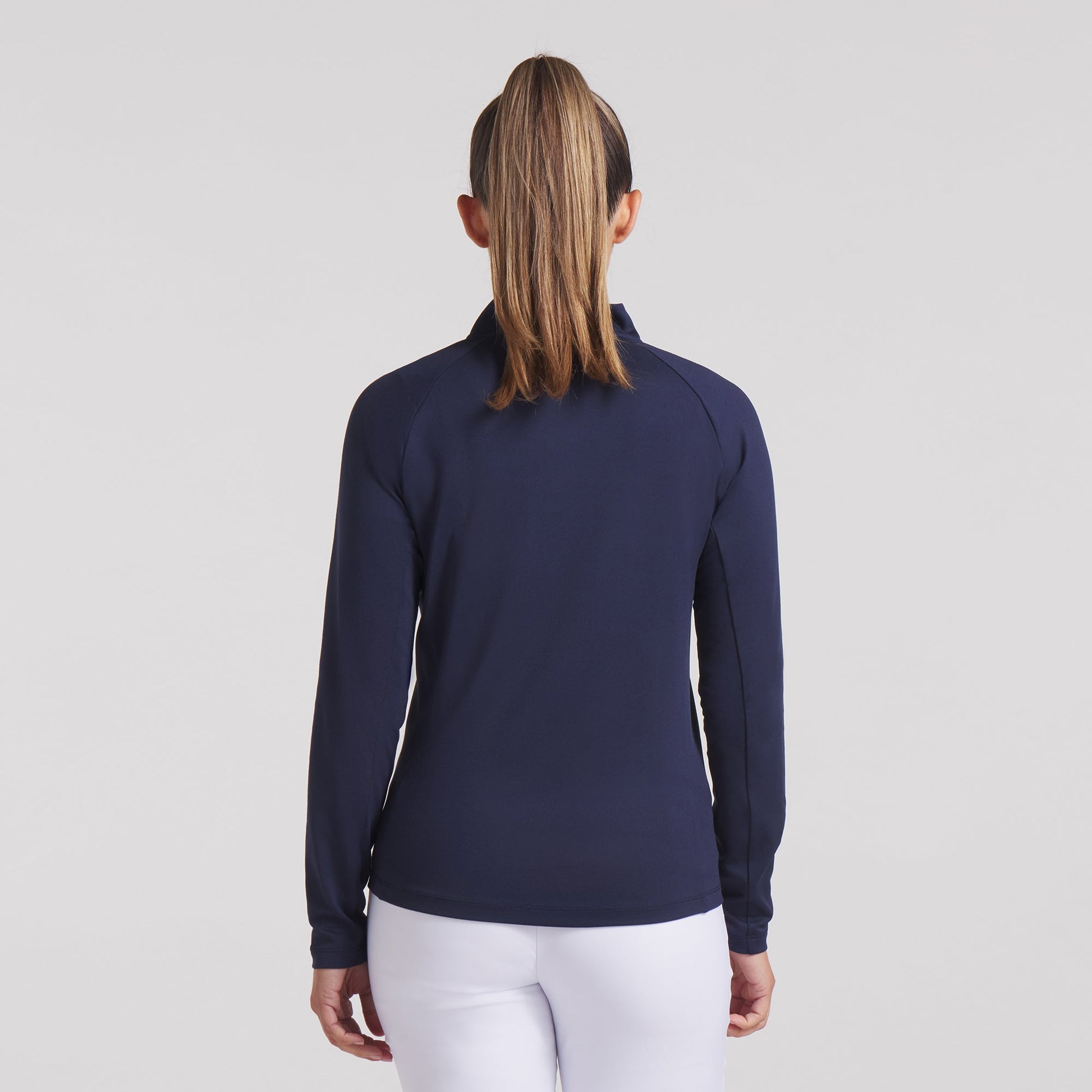 Puma Golf Ladies Zip-Neck Top in Deep Navy