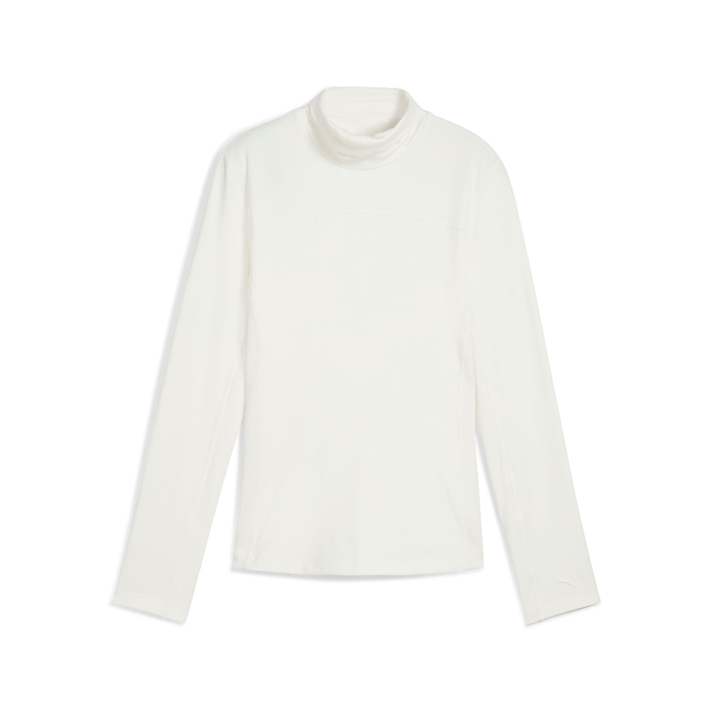 Puma Golf Ladies Cloudspun Long Sleeve Mock Neck Top in White