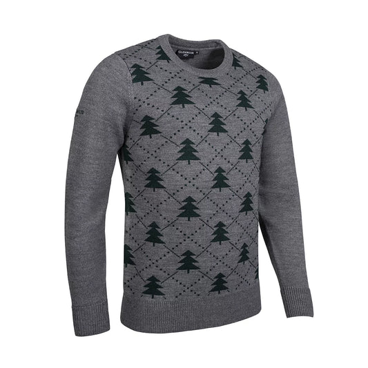 Glenmuir Mens Festive Intarsia Christmas Tree Knit Sweater