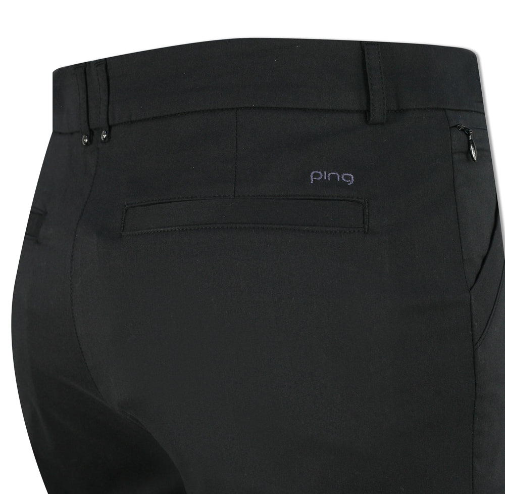 Ping Ladies Lightweight Cotton-Mix Golf Trousers in Black