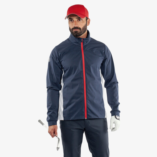 Galvin Green Mens Navy Windproof Jacket with Contrast Detailing & Water Repellent Finish