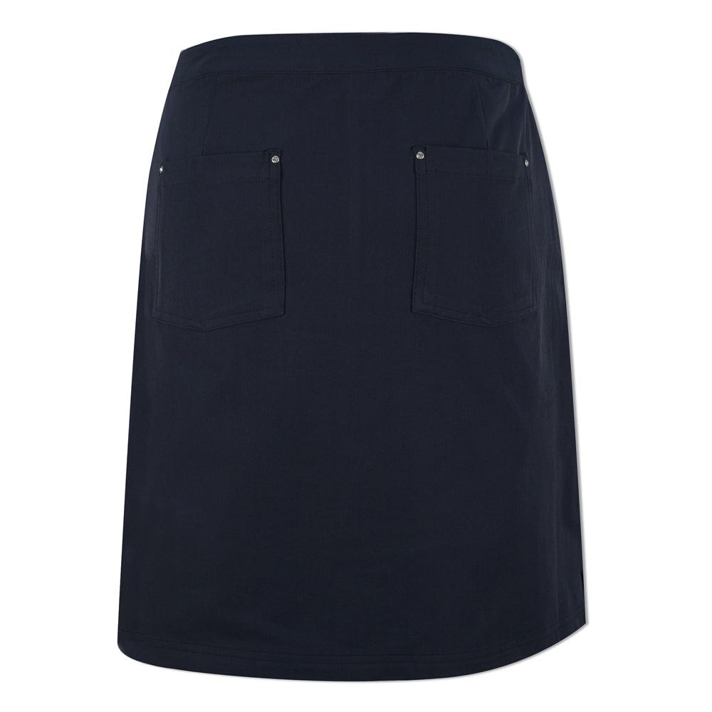 Glenmuir Ladies Soft 4-Way Stretch Skort with Flattering Fit in Navy Blue