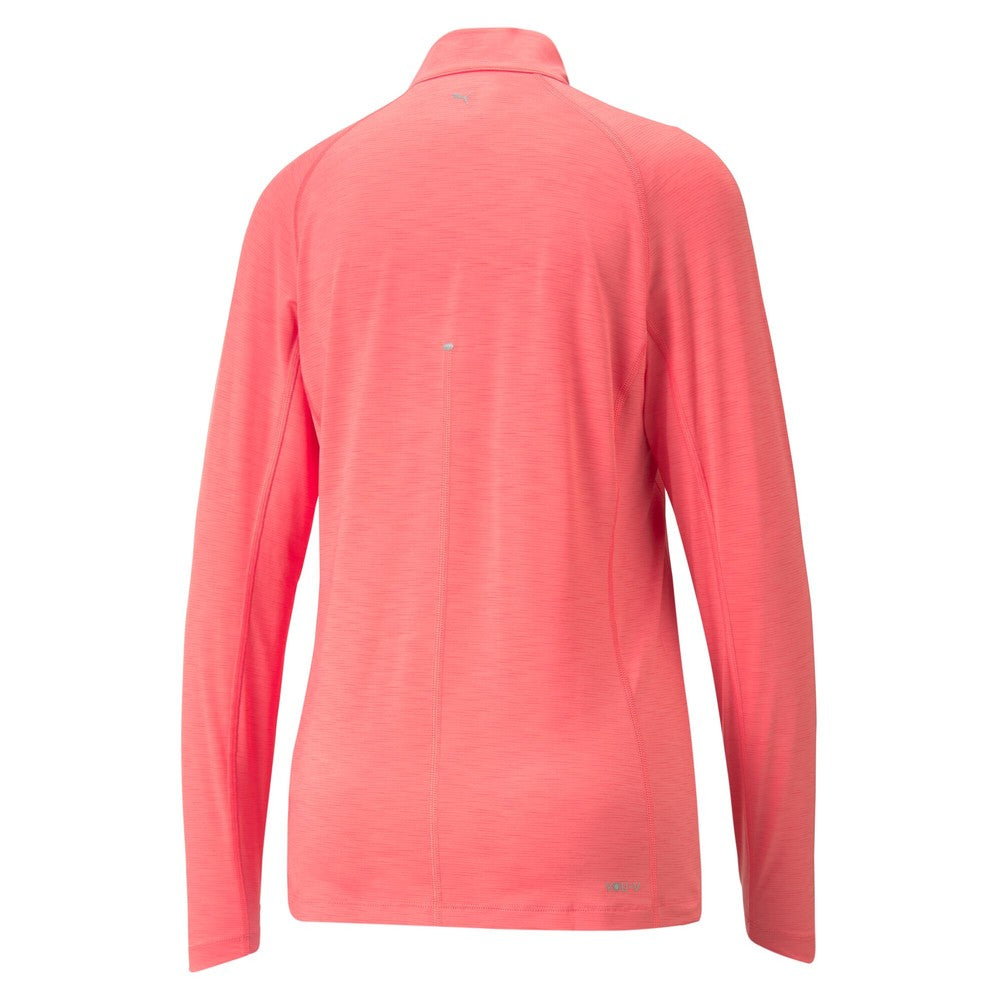 Puma Golf Ladies Long Sleeve YOU-V Top in Loveable Heather