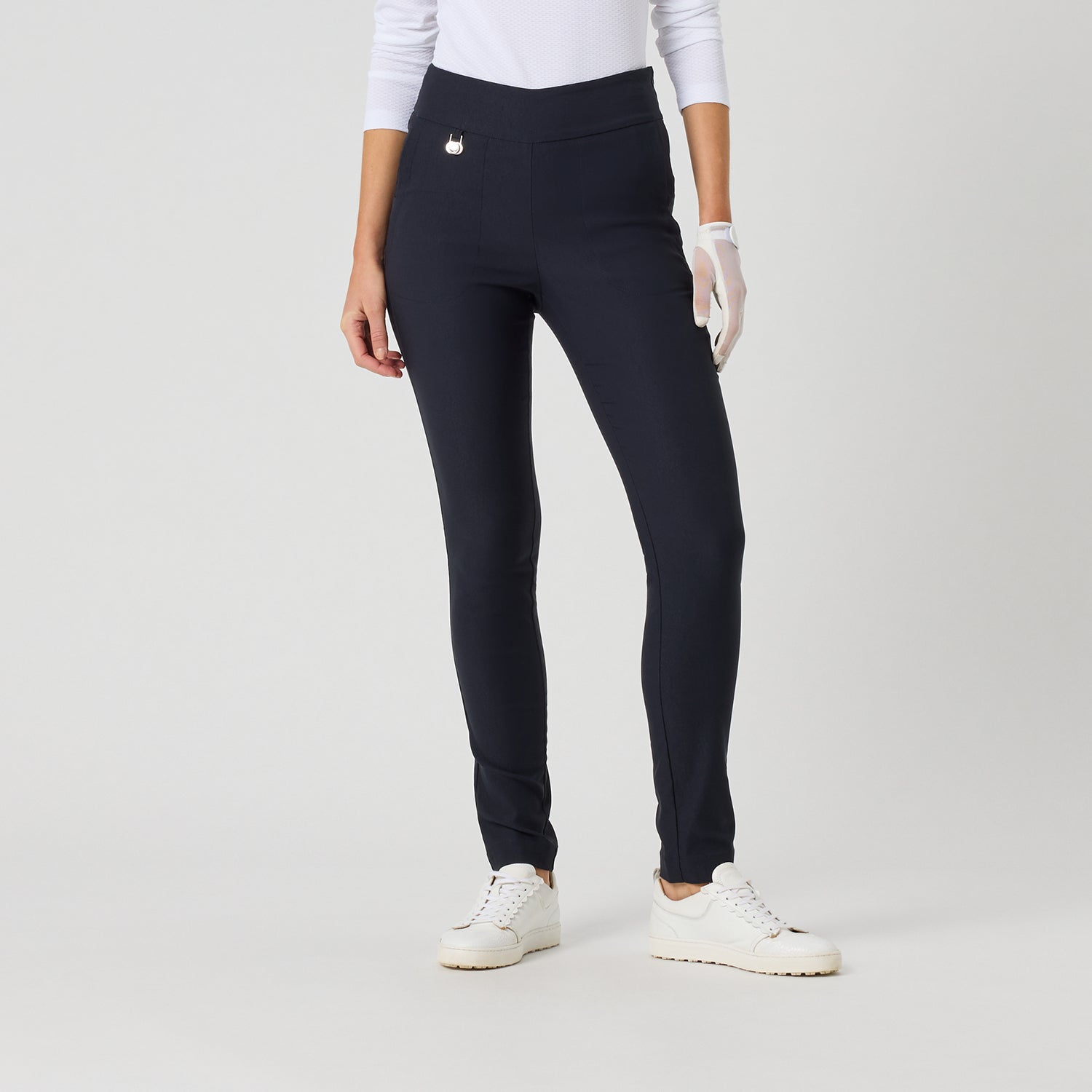 Daily Sports Ladies Pull-On Dark Navy High Waist Golf Trousers