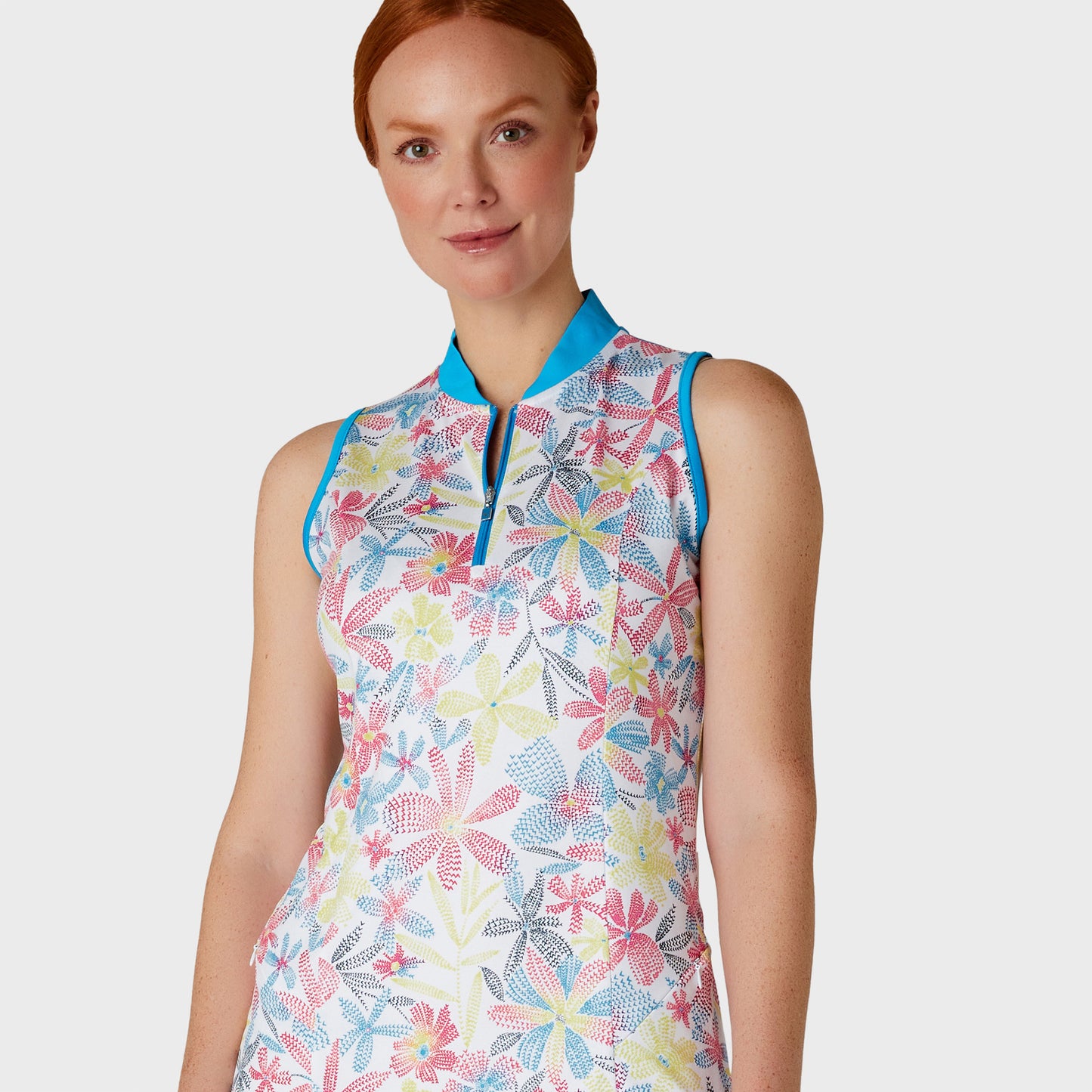 Callaway Ladies Golf Dress with Floral Chevron Print