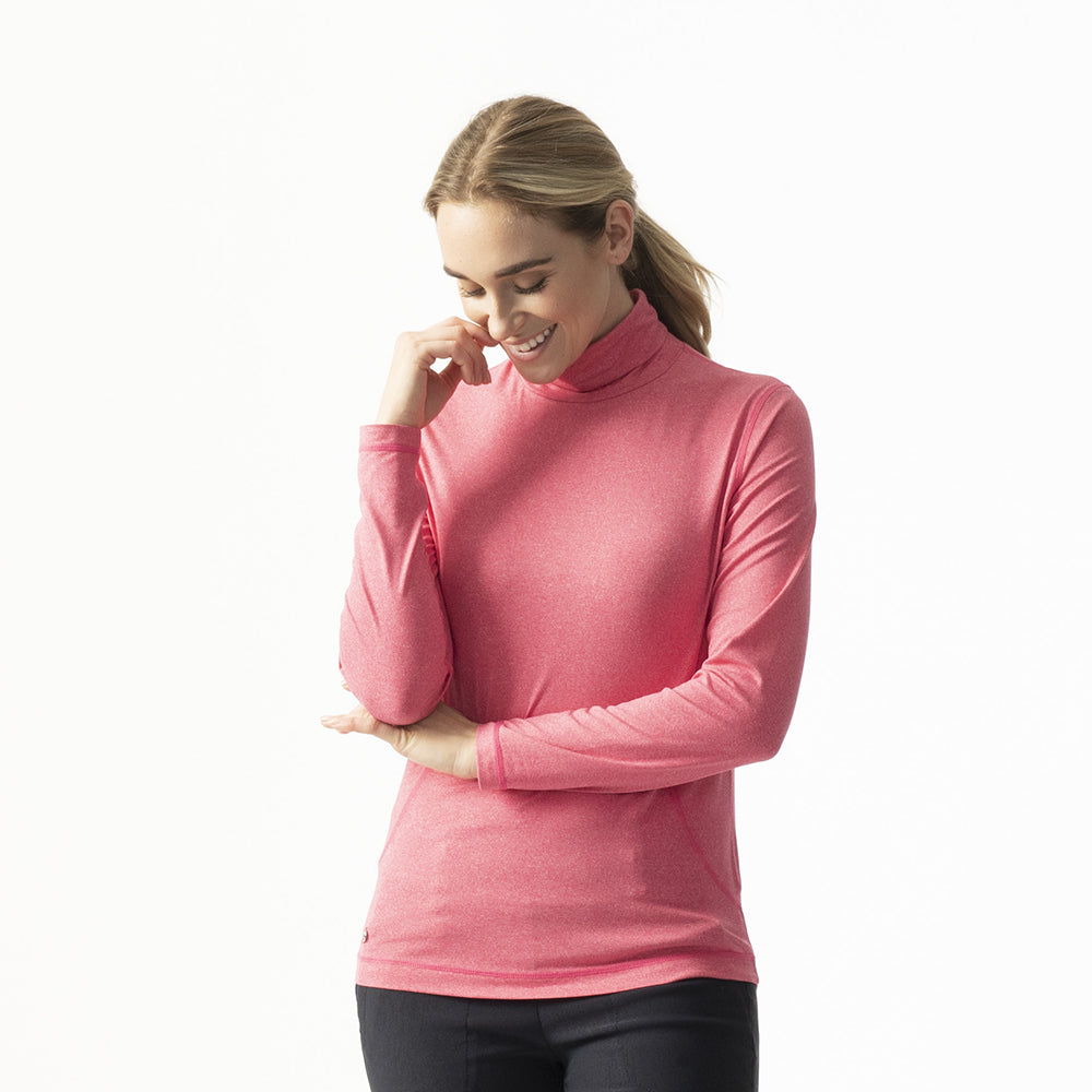 Daily Sports Ladies Berry Pink Roll-Neck Golf Top